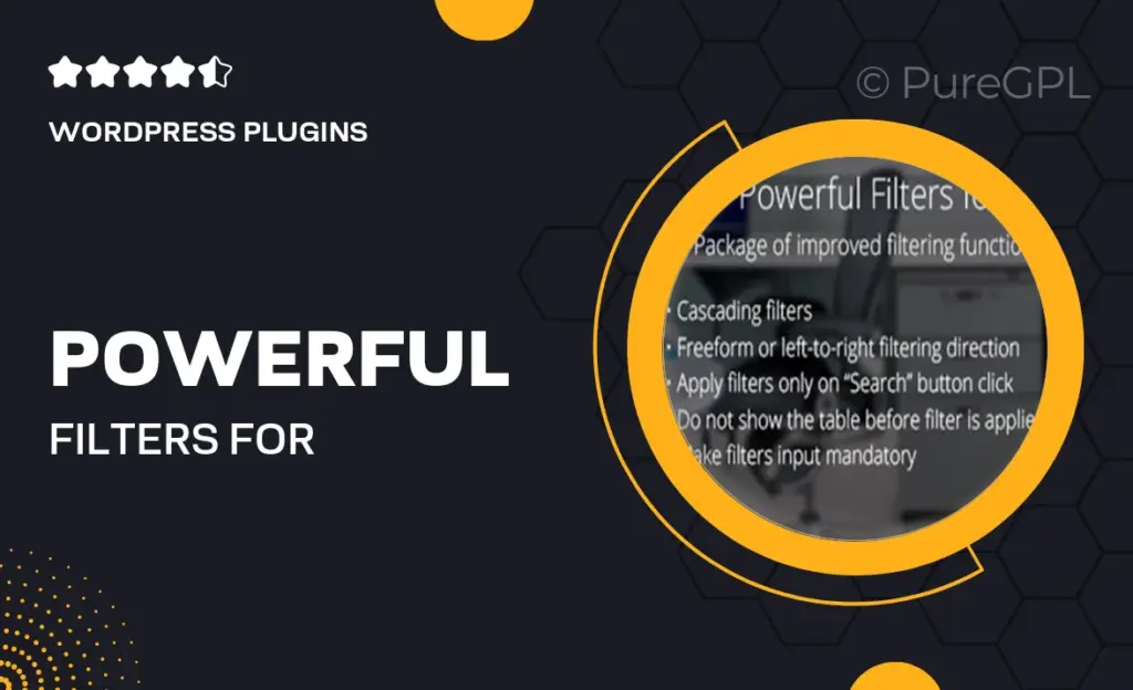 Powerful Filters for wpDataTables – Cascade Filter for WordPress Tables