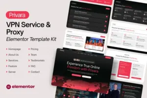 Privara – VPN Service & Proxy Elementor Template Kit