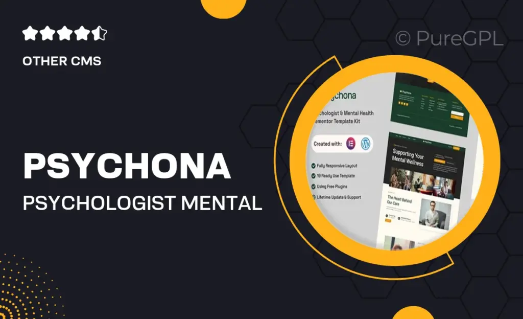 Psychona – Psychologist & Mental Health Elementor Template Kit