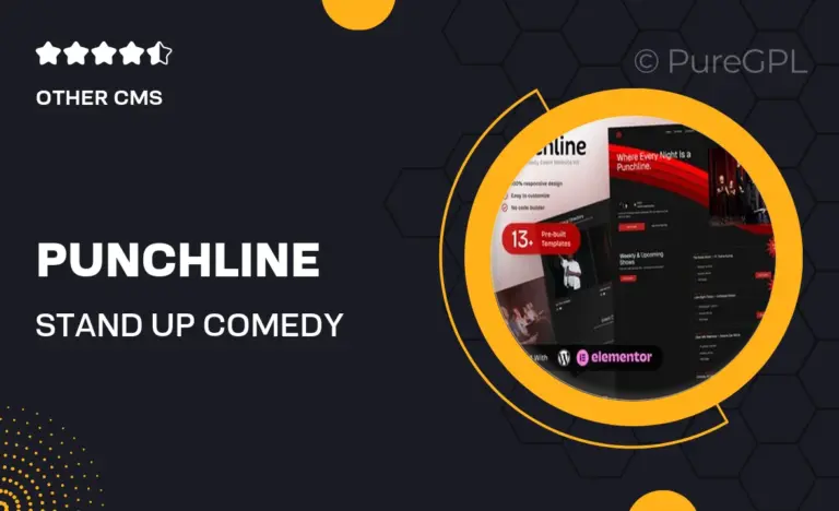punchline stand up comedy event elementor template kit
