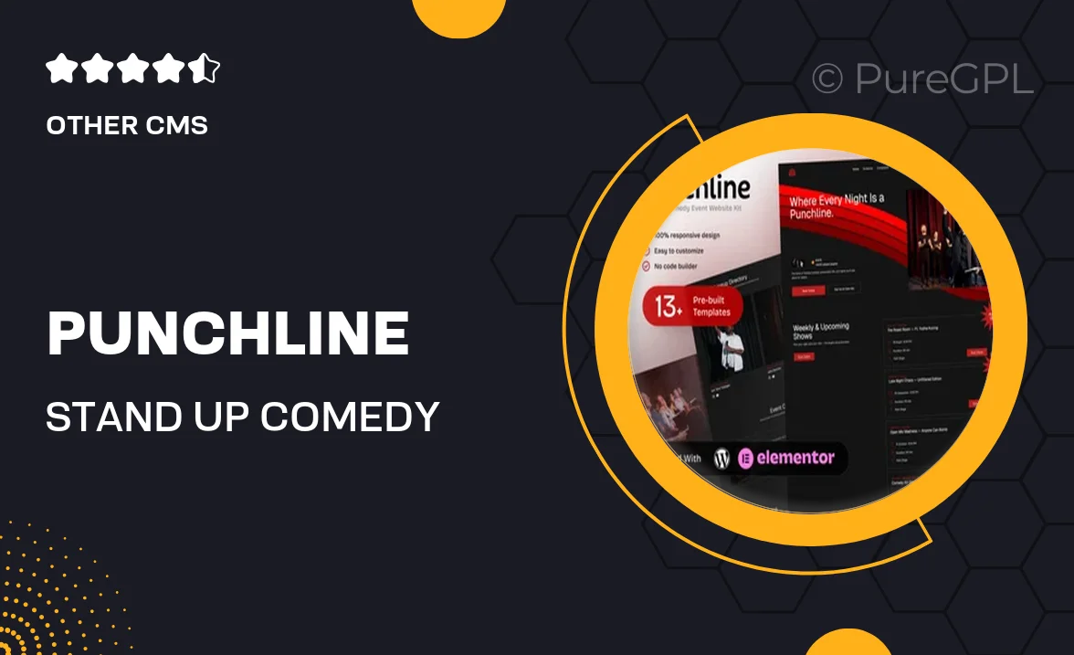 Punchline – Stand Up Comedy & Event Elementor Template Kit