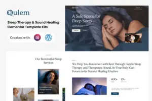 Qulem – Sleep Therapy & Sound Healing Elementor Template Kits