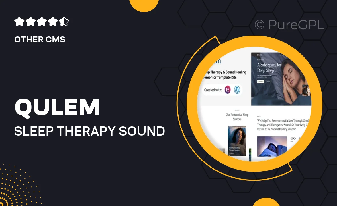Qulem – Sleep Therapy & Sound Healing Elementor Template Kits