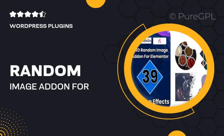 random image addon for elementor