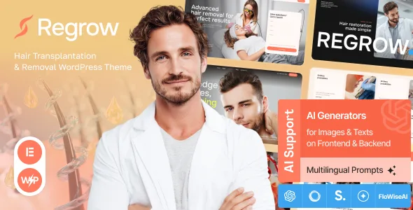 regrow hair transplantation removal wordpress theme 1
