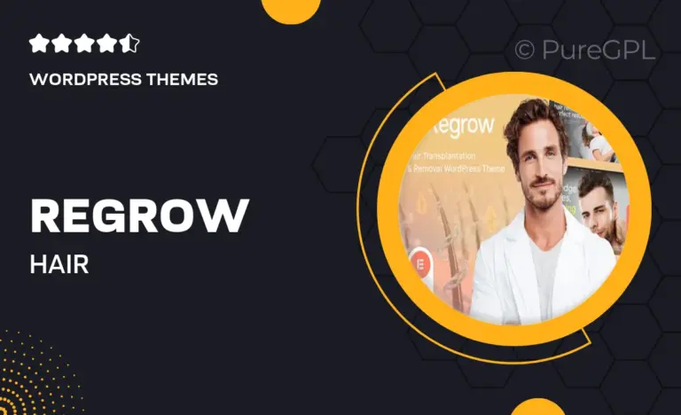 regrow hair transplantation removal wordpress theme