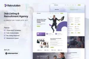 Rekrutalen – Job Listing & Recruitment Agency Elementor Pro Template Kit