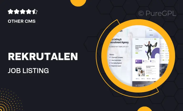 rekrutalen job listing recruitment agency elementor pro template kit