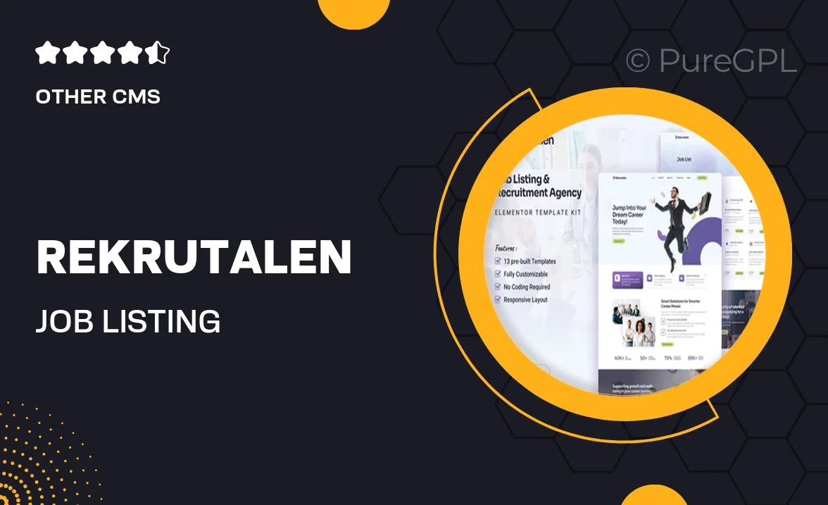 Rekrutalen – Job Listing & Recruitment Agency Elementor Pro Template Kit