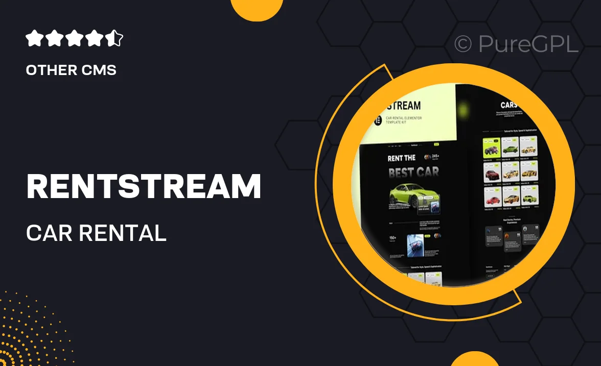 RentStream – Car Rental Elementor Template Kit