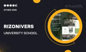Rizonivers – University & School Elementor Template Kit