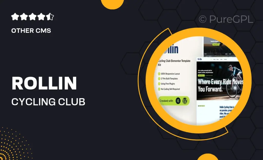 Rollin – Cycling Club Elementor Template Kit