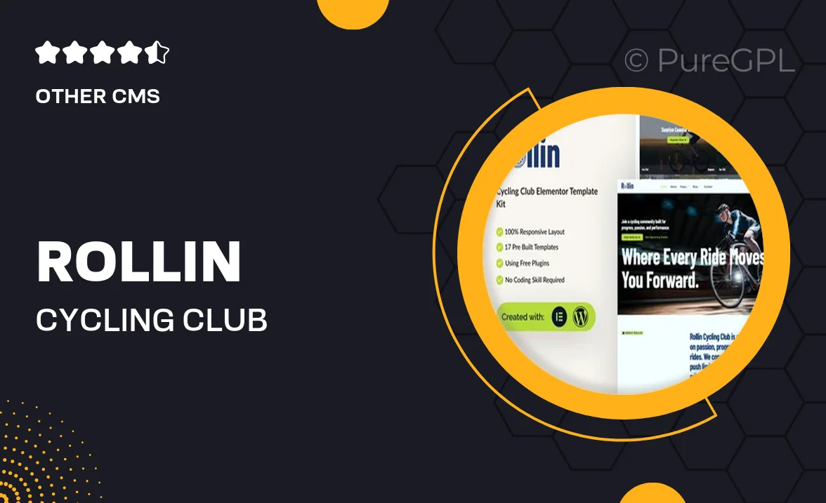 Rollin – Cycling Club Elementor Template Kit