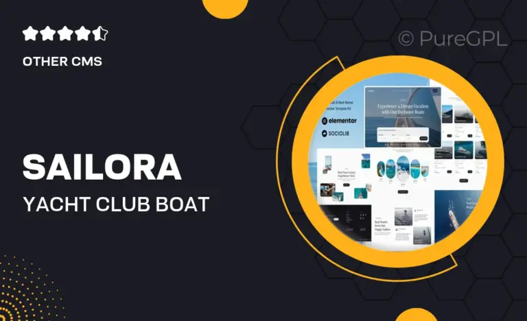 sailora yacht club boat rental elementor template kit