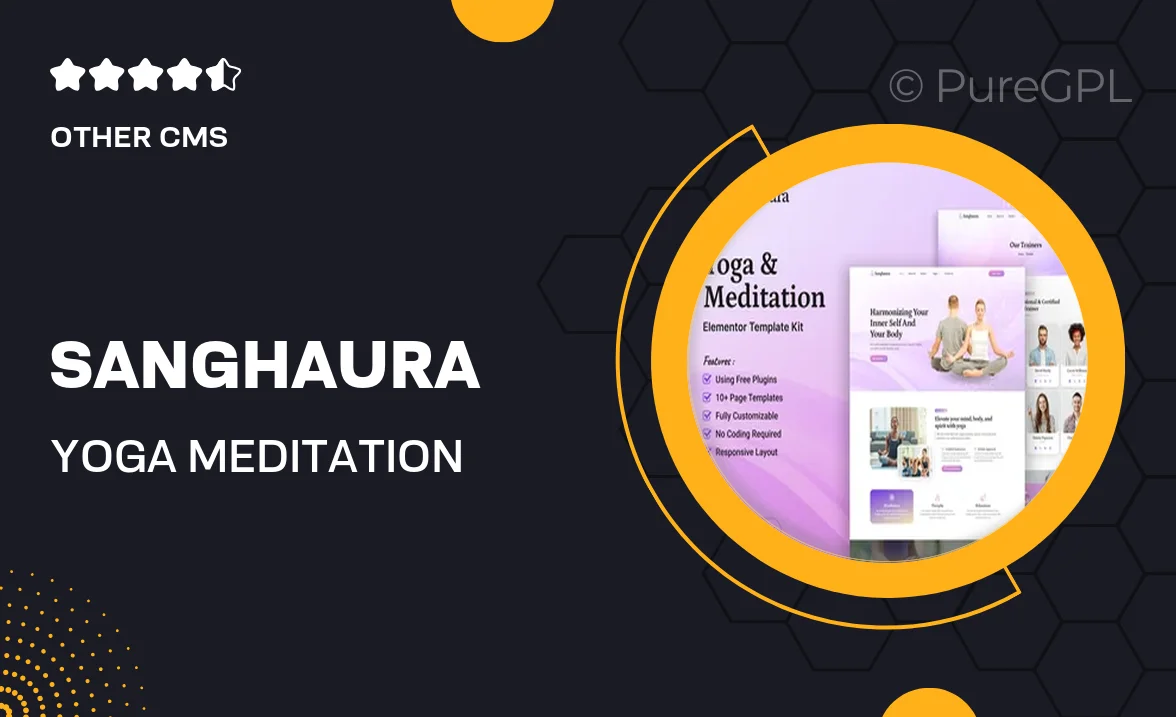 Sanghaura – Yoga & Meditation Elementor Template Kit