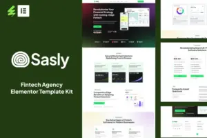 Sasly – Fintech Agency Elementor Template Kit
