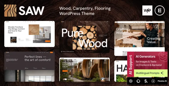 saw wood carpentry flooring wordpress theme 1