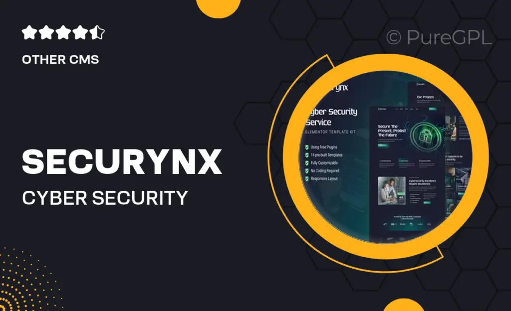 Securynx – Cyber Security Services Elementor Template Kit