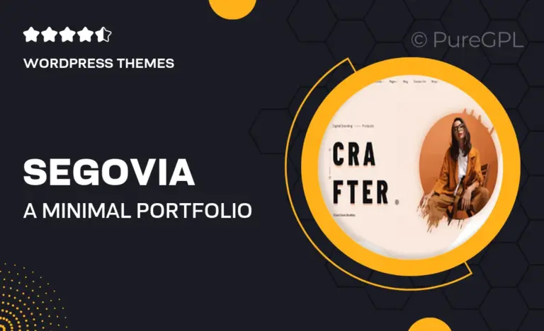 segovia a minimal portfolio and blog wordpress theme