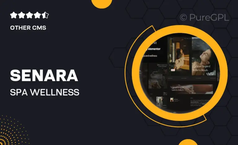 senara spa wellness elementor template kit