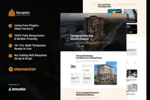 Seraphic – Real Estate & Construction Group Elementor Template Kit