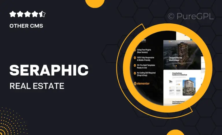 seraphic real estate construction group elementor template kit