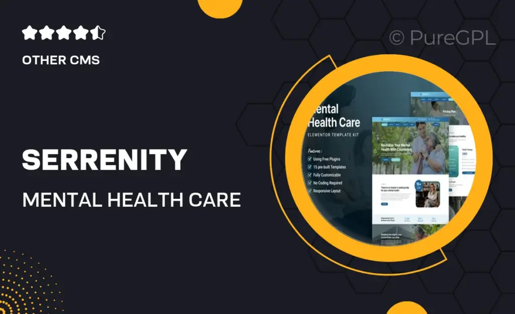 Serrenity – Mental Health Care Elementor Template Kit