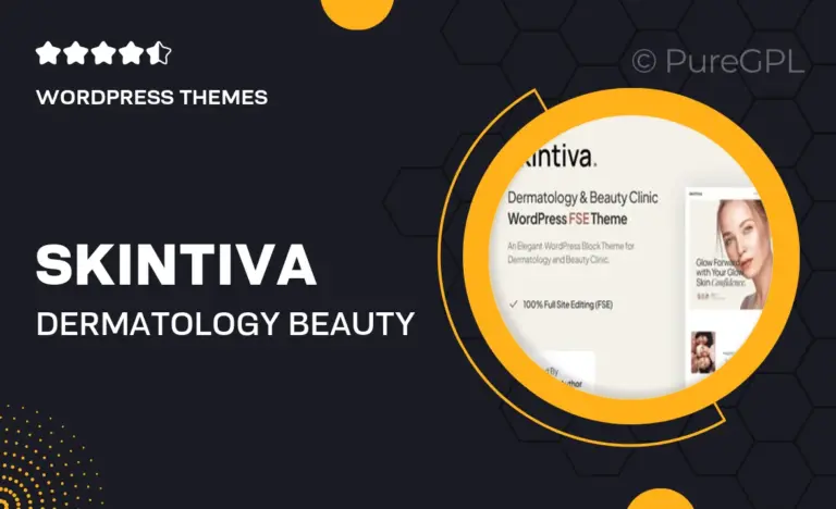 skintiva dermatology beauty clinic gutenverse fse wordpress theme