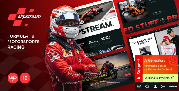 slipstream formula 1 motorsports racing wordpress theme 1