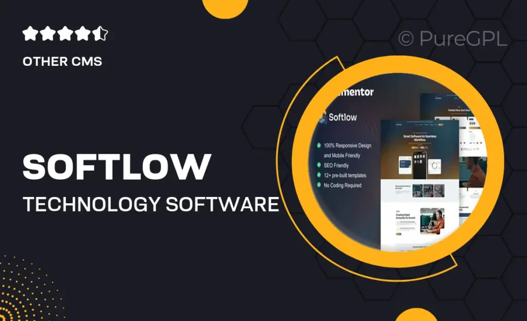 Softlow – Technology & Software Company Elementor Template Kit