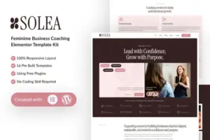Solea – Feminime Business Coaching Elementor Template Kit