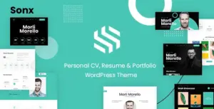 Sonx – Personal Resume and Portfolio WordPress Theme