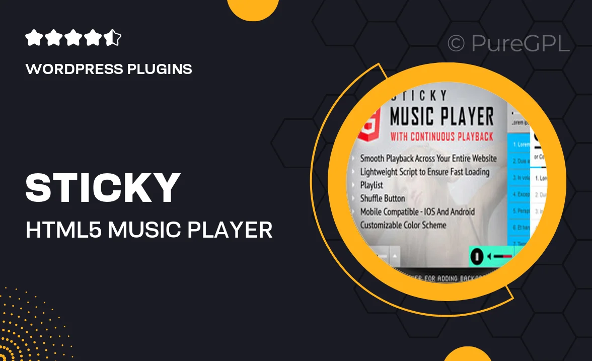 Sticky HTML5 Music Player WordPress Plugin