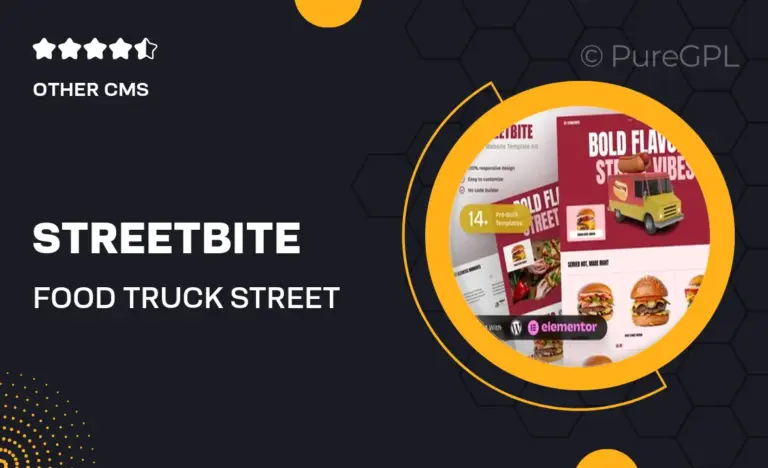 streetbite food truck street food elementor template kit