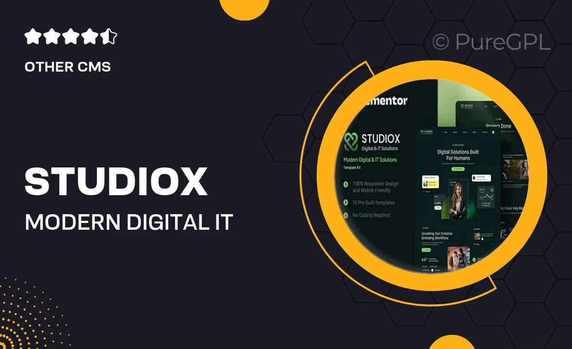 Studiox – Modern Digital & IT Solution Elementor Template Kit