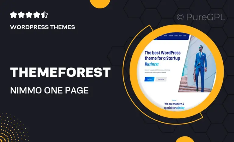 themeforest nimmo one page