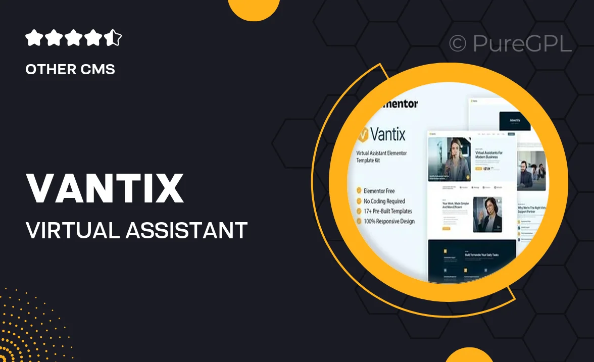 Vantix – Virtual Assistant Elementor Template Kit