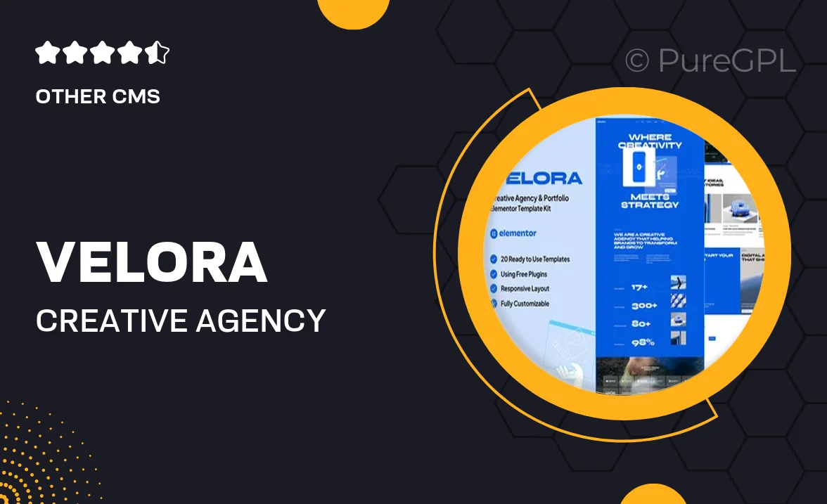 Velora – Creative Agency & Portfolio Elementor Template Kit