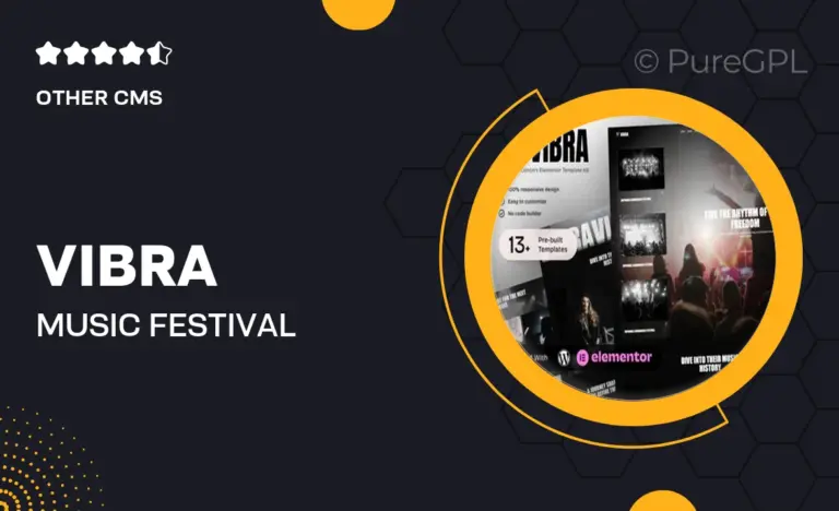 vibra music festival concert elementor template kit