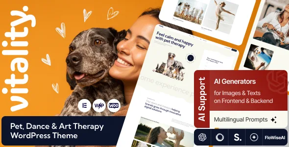 vitality pet dance art therapy wordpress theme 1