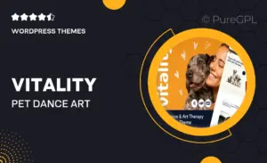 Vitality – Pet, Dance & Art Therapy WordPress Theme