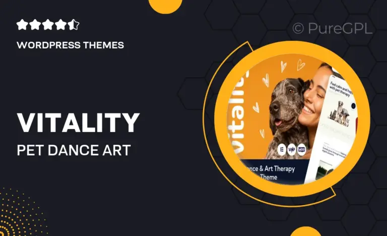 vitality pet dance art therapy wordpress theme