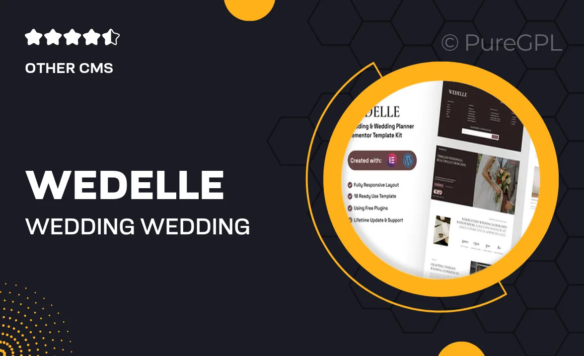 Wedelle – Wedding & Wedding Planner Elementor Template Kit
