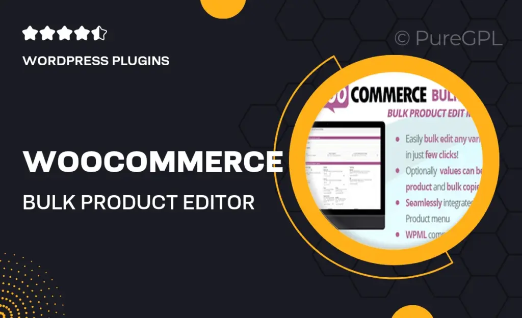 WooCommerce Bulk Product Editor