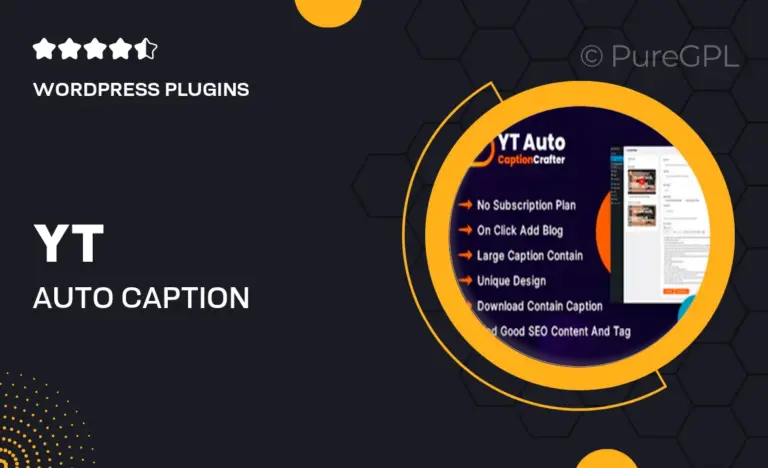 yt auto caption crafter video content generator wordpress plugin