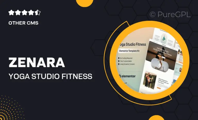 zenara yoga studio fitness elementor template kit