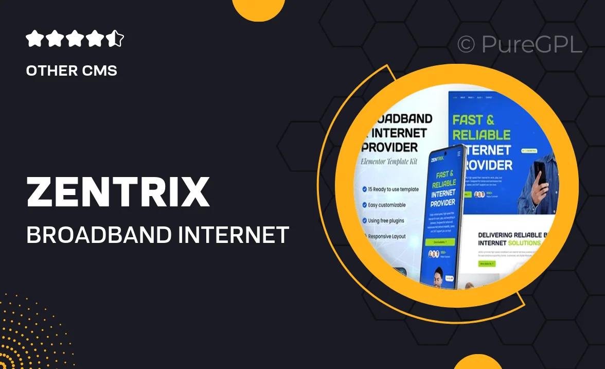 Zentrix – Broadband & Internet Provider Elementor Template Kit