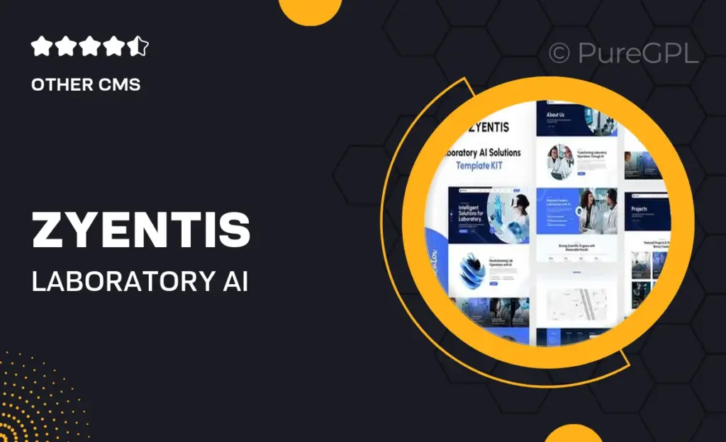 Zyentis – Laboratory AI Solutions Elementor Template Kit