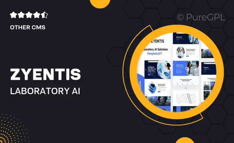 zyentis laboratory ai solutions elementor template kit