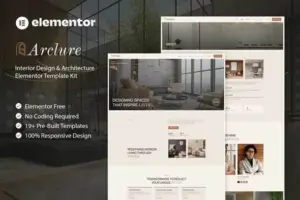Arclure – Interior Design & Architecture Elementor Template Kit